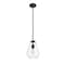 Z-Lite Ayra Pendant, 1-Light, 8 In.W x 11.75 In.H, Matte Black/Clear 488P8-MB - alternate 7